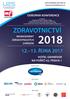 ZDRAVOTNICTVÍ ŘÍJNA 2017 HOTEL GRANDIOR NA POŘÍČÍ 42, PRAHA 1 ODBORNÁ KONFERENCE MANAGEMENT ZDRAVOTNICKÝCH ZAŘÍZENÍ