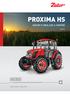 PROXIMA HS NÁVOD K OBSLUZE A ÚDRŽBĚ 6/201. Traktor je Zetor. Od roku 1946.