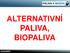 ALTERNATIVNÍ PALIVA, BIOPALIVA ČZU/FAPPZ