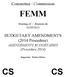 Committee / Commission FEMM. Meeting of / Réunion du 02/09/2013. BUDGETARY AMENDMENTS (2014 Procedure) AMENDEMENTS BUDGÉTAIRES (Procédure 2014)