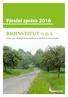 Výroční zpráva BIOINSTITUT o. p. s. Institut pro ekologické zemědělství a udržitelný rozvoj krajiny