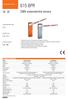 615 BPR. 230V automatická závora. 5 m. 2,5-5,7 s 40-50% Automatické závory TECHNICKÁ SPECIFIKACE. Maximální délka ráhna.