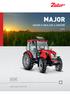 MAJOR NÁVOD K OBSLUZE A ÚDRŽBĚ 01/2014. Traktor je Zetor. Od roku 1946.