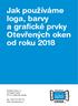 loga, barvy a grafické prvky Otevřených oken od roku 2018