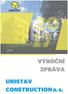 OBSAH. VÝROČNÍ ZPRÁVA UNISTAV CONSTRUCTION a.s. za rok Úvodní slovo předsedy představenstva 2. Základní údaje 4. Statutární orgány 5