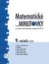 Matematické ...MINUT VKY. 9. ročník / 2. d í l. pro vzdělávací oblast Matematika a její aplikace dle RVP ZV