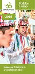 Folklor a víno. Kalendář folklorních a vinařských akcí