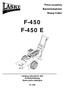 Fréza na pařezy Baumstumpträse Stump Cutter F-450 F-450 E. Katalog náhradních dílů Ersatzteilkatalog Spare parts catalogue