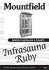 NÁVOD K INSTALACI A POUŽITÍ. Infrasauna Ruby. Sauna: Objevte kouzlo relaxace a zdraví