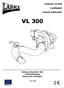 Vysavač na listí Laubsager Leaves exhauster VL 300. Katalog náhradních dílů Ersatzteilkatalog Spare parts catalogue