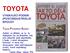 TOYOTA VYNIKAJÍCÍ PODNIK (POST)INDUSTRIÁLNÍ EPOCHY. Toyota Produktion Systém
