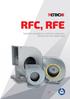 RFC, RFE. Radiální ventilátory s přímým pohonem Directly driven radial fans 2016 TD /16