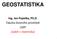 GEOSTATISTIKA. Ing. Jan Popelka, Ph.D. Fakulta životního prostředí UJEP (výběr z materiálu)