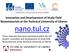 Innovation and Development of Study Field. nano.tul.cz
