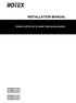 INSTALLATION MANUAL. Indoor unit for air to water heat pump system RKHBRD011ADV1 RKHBRD014ADV1 RKHBRD016ADV1 RKHBRD011ADY1 RKHBRD014ADY1 RKHBRD016ADY1