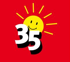 32 80. léta Na cestě k 35hodinovému týdnu Sluneční logo 35hodinového týdne je neoddělitelně spjato s 80. léty navrhla je IG Metall. Roku 1984 stávkují naši členové za 35hodinový týden.