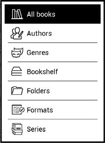 ČČČČČČČČČČ 66 KNIHOVNA Knihovna je správcem souborů elektronických knih. Nabídka knihovny umožňuje filtrovat, seskupovat, řadit, měnit vzhled této části a provádět vyhledávání. 1.