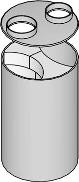Čistící otvory ve dně (D = 150 mm), výkon 4.0 kw, Šířka 532 mm (kratší strana), resp.