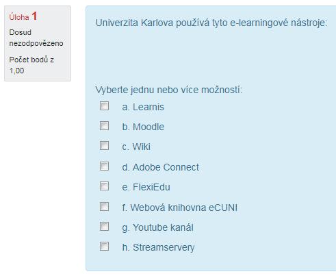 Přiřazování z krátkých odpovědí - otázka je generována náhodně z úloh s krátkou tvořenou odpovědí v dané kategorii All or Nothing multiple Choice -