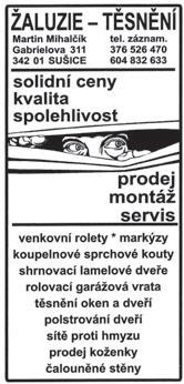 : 604 524 787 Prodám letní pneu na plechových discích 195/65/R15 vhodné na Peugeot 307, málo jeté, disky bez rezu zachovalé. Cena za vše 3 000 Kč Sušice. Telefon: 776 664 135 Prodám os Opel Astra 1.