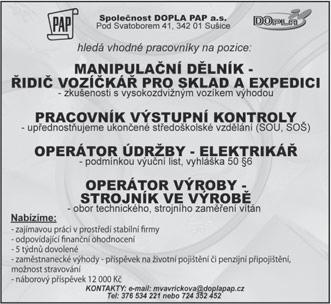 Telefon: 725 874 039 Prodám palivové dřevo štípané. Dovoz zajištěn. Tel.: 607 592 561 Prodám různé staré obrazy krajiny, zátiší, květiny, olejomalby. Tel.: 792 229 217 KOUPĚ Koupím starý nábytek, obrazy, šperky, hodiny a jiné staré věci z pozůstalosti i poškozené.