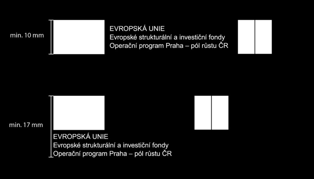 BAREVNÉ VERZE LOGOLINKU A POZADÍ MINIMÁLNÍ VELIKOST LOGOLINKU Dpručená minimální velikst hrizntálníh lglinku je 10 mm a vertikálníh 17 mm.