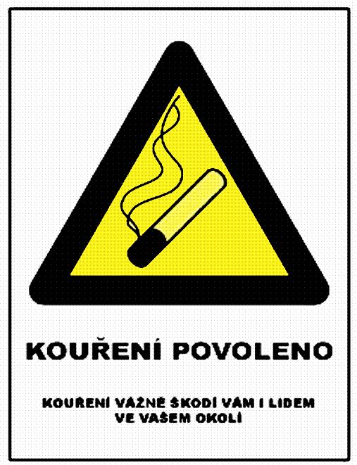 Obrázek č. 2 C. Grafická značka Stavebně oddělené prostory pro kuřáky a nekuřáky (obrázek č.