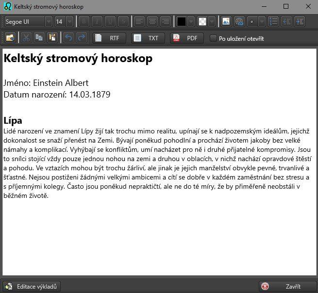 Keltský stromový horoskop Jedná se o starobylý horoskop pradávných Keltů, podle kterých byla určitá období roku zasvěcena některým stromům.