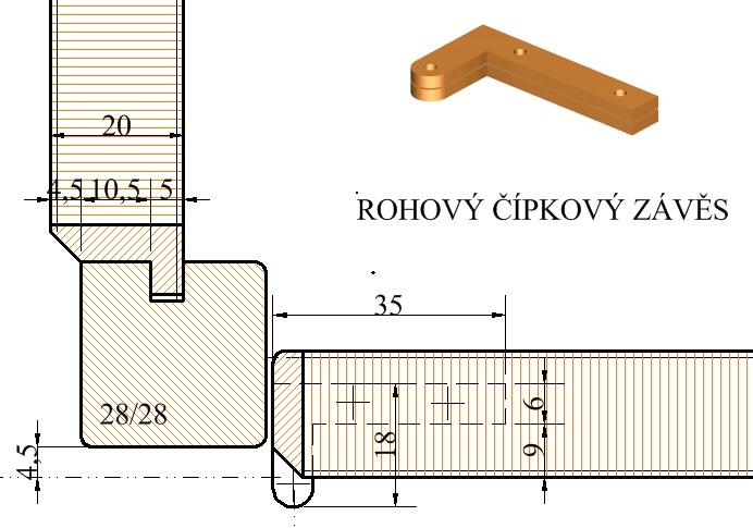 Jedna část je zapuštěna do hrany dveří a druhá