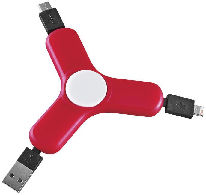 Spinner s napájecím kabelem 75,90Kč/ks Fun Tri-twist je vybaven nabíjecí