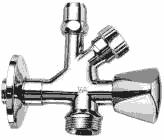 ROHOVÉ VENTILY STRANA 24 Kombinovaný rohový ventil 1/2"x3/4"x3/8" s funkcí zpětného