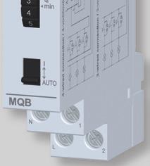 Typ Kód Počet Hmotnost Balení výrobku modulů [kg] [ks] MQA-6-00-A30 370 0,086 Schodišťový spínač MQB-.. Především k ovládání obvodů osvětlení z více míst na chodbě, schodišti, celém domě apod.