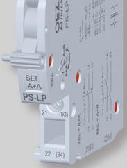 Jističe MINIA POMOCNÉ A RELATIVNÍ SPÍNAČE Pomocné a relativní spínače PS-LP Příslušenství k: LPE, LPN, APN Pomocné a relativní spínače jsou určeny k signalizaci polohy hlavních kontaktů jističe LPE,