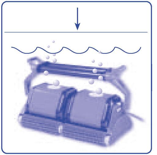 Poté můžete čistící cyklus opakovat. U vysavače DOLPHIN 6002 lze naprogramovat čistící cyklus v délce 4, 6 a 8 hodin. i) Během doby, kdy DOLPHIN čistí Váš bazén, není dovoleno se koupat.