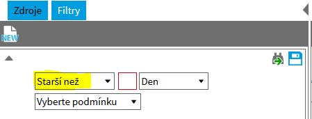 Filtry - přidána plžka Starší než. Fixace slupce v časvém phledu.