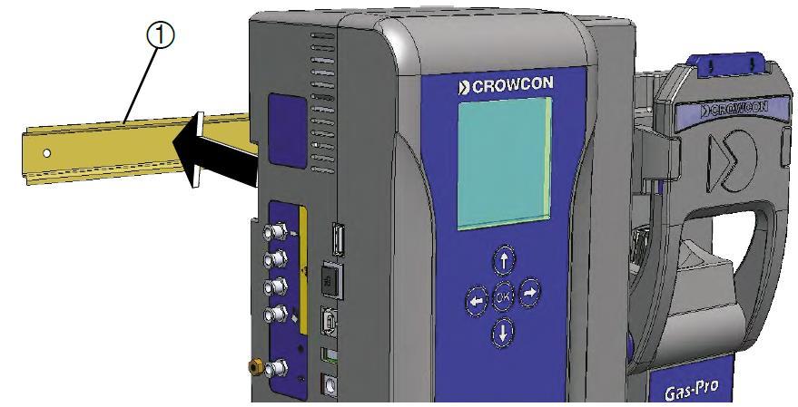 3. FYZICKÁ INSTALACE STANICE I-TEST 3.1 Montáž Stanice I-Test se může používat jako volně stojící nebo připevněná na DIN lištu (1).