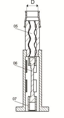 -3- Materiálové provedení a popis soustrojí : Celé soustrojí je vyrobeno z nerezu-4,5,7, litiny-3 a oceli-výtlačné těleso, stator 01, 02. Elektromotor je třífázový asynchronní s kotvou na krátko.