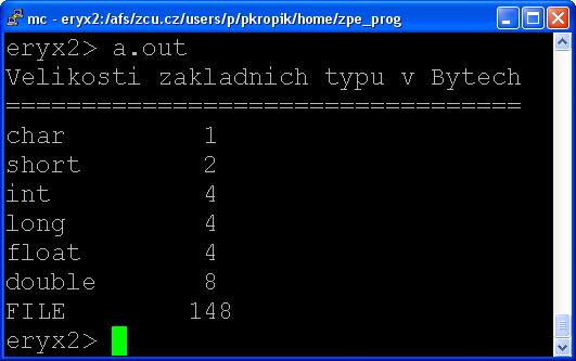 pod 32 bit WinXP): Výsledek na serveru eryx (32