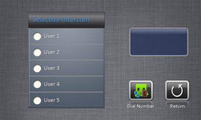 Po výběru monitoru, na který chcete volat potvrďte volbu ikonou Dial.