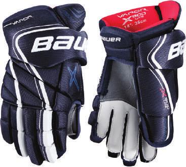 VAPOR GLOVES S18 VAPOR X900 LITE Glove Improved fit; Liner treated with Sanitized technology Senior Stock [1053085] 13", 14", 15" Junior Stock [1053138] 10", 11", 12" Backhand Dual density foam with