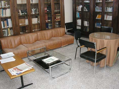 Las paredes se cubren de estanterías y dos grandes expositores.