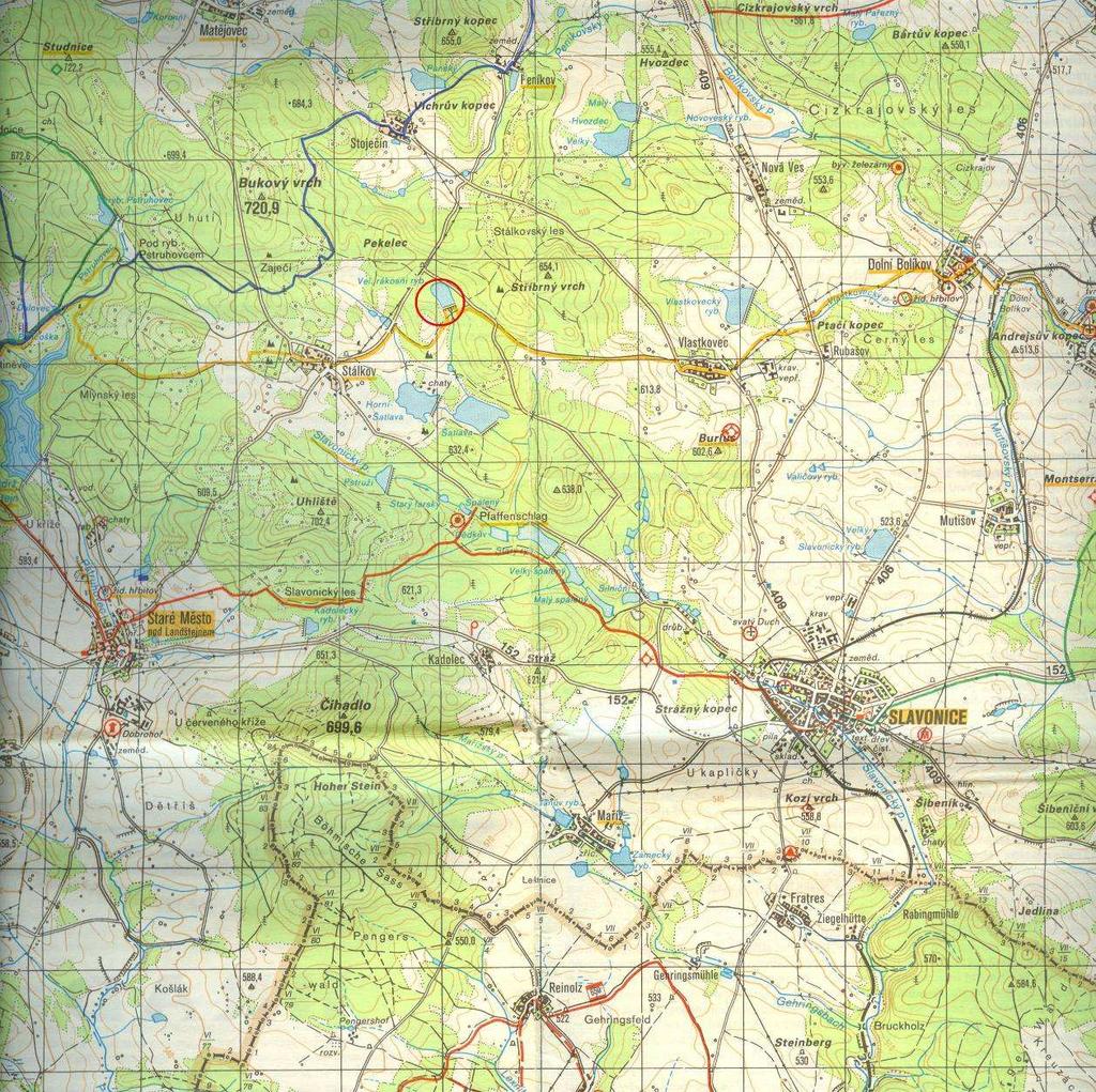 Orientační mapa s vyznačením území 1.