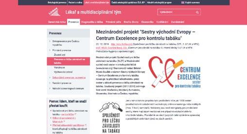 ČESKÁ REPUBLIKA V prosinci 2018 byl ve Zdravotnickém deníku online zveřejněn článek o projektu EE COE II.