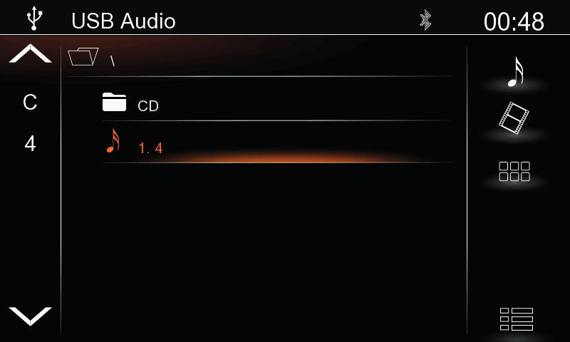USB, CD/DVD, ipod (vyskakovací menu). EQ Stisknutím tohoto tlačítka přejdete k nastavení ekvalizéru. Klávesnice Stisknutím otevřete klávesnici a můžete vybrat přímo číslo skladby 3.