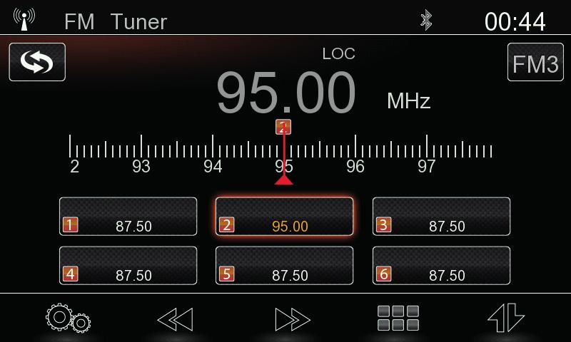 REŽIM FM RÁDIO 0 3 3 5 6 7 8 9 Ovládací tlačítka pro režim FM RÁDIO. Přepínač DAB/FM Stisknutím se přímo přepíná mezi FM a DAB.