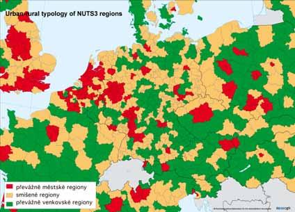 NUTS 3 a EDORA K TYPOLOGII MĚSTSKÝCH A VENKOVSKÝCH REGIONŮ Kamila Matoušková V České republice v posledních letech nejvíce používáme typologii regionů NUTS 3 podle OECD pro vymezování venkovských