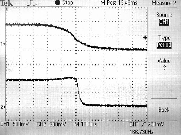 Po sečtení obou časů vyjde: t t45 t24 30 20 10 s. To je časová odezva (zpoždění) rozsvícení UV LED diody na přivedený signál přímo z vstupního fototranzistoru optické závory.