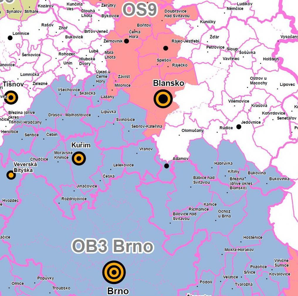 Obec Milonice nebyla zařazena mezi centra osídlení ani do žádné rozvojové oblasti. Územní plán Milonice, včetně změn, upřesňuje koridor pro dopravní záměry v rámci rozvojové osy OS9.