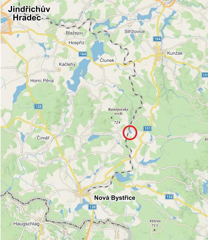 Orientační mapa s vyznačením území zdroj www.mapy.cz 1.