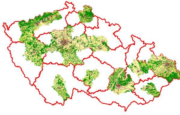 ) Riparian zones (Břehové oblasti) měřítko 1:10 000 dostupná vrstva pro období 2010-2013 podpora naplňování dokumentů: o Vodní